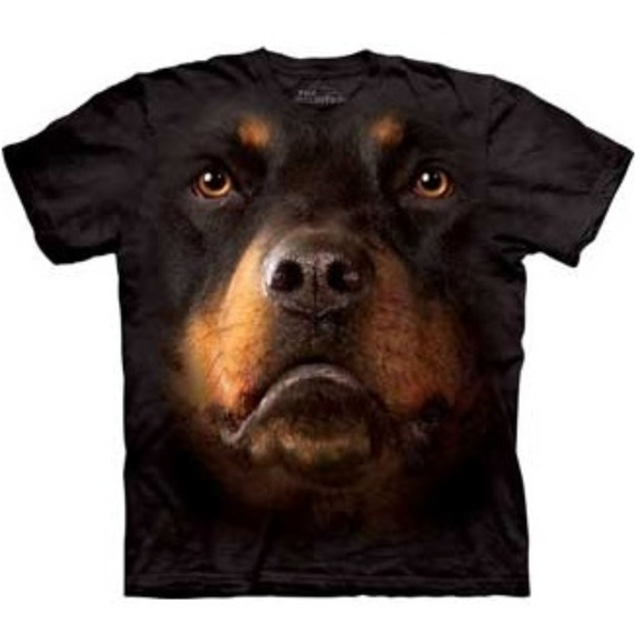 NWOT Men's Graphic Tee Rottweiler Face - Picture 1 of 2